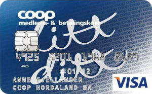 Coop medlem- og betalingskort visa kredittkort