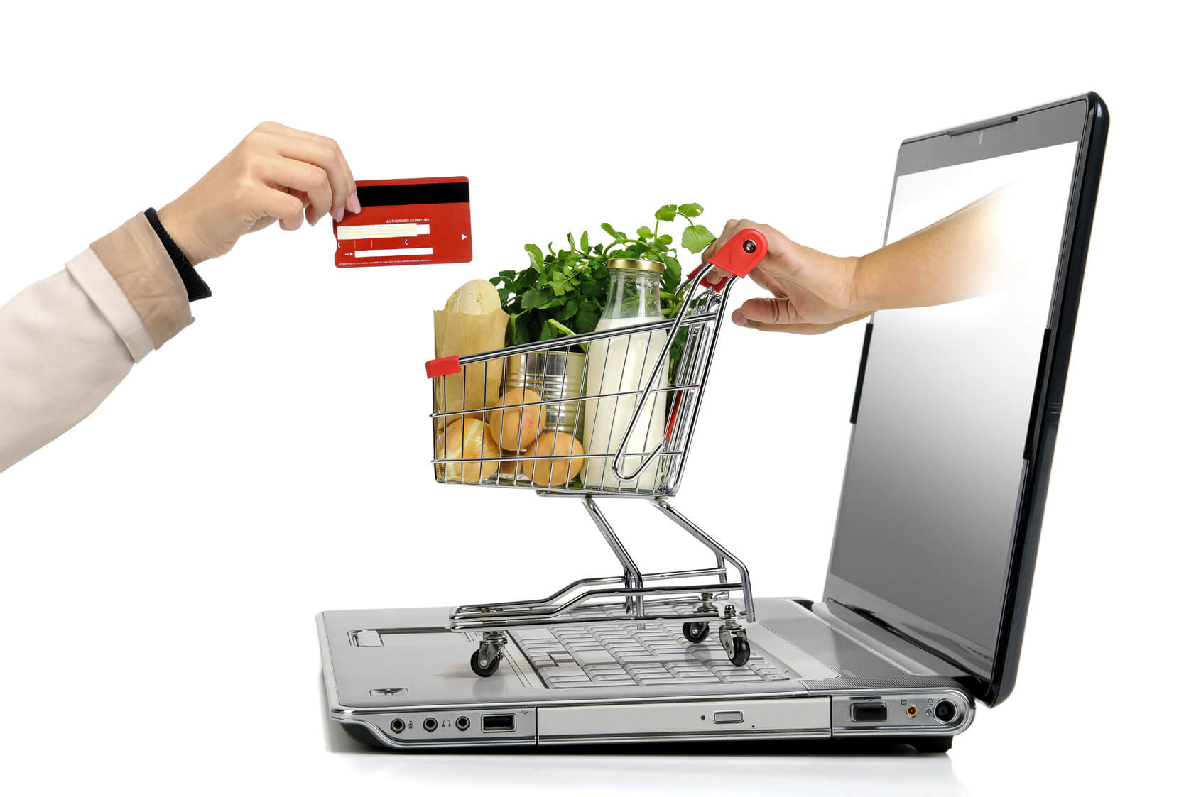 Kjøp mat på nett med kredittkort